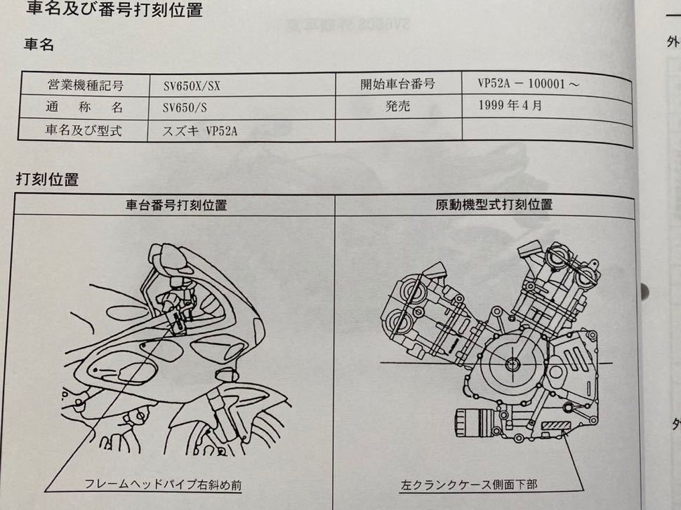 送料無料 整備未使用 SV650/S VP52A 純正 サービスマニュアル SV650-X/SV650S-X/10017/P503/キャブレター/配線図2種/スズキ 整備書40-25960_画像4