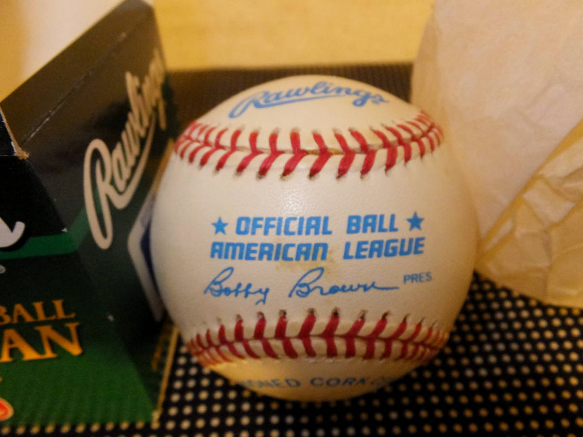 ★3個セット 絶版 旧公式ボール MLB アメリカンリーグ試合用 メジャーリーグ 野球 アスレチックス カージナルス ローリングス baseball USA_画像1