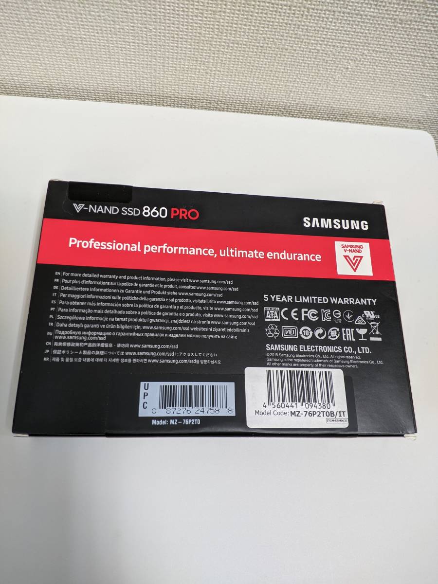 ☆未開封新品Samsung 860 PRO 2TB SSDハードディスク, 100円から！☆_画像2