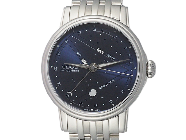 Shimizuya 《Бесплатная доставка》 Epos Night Sky Moon Phase 3391BLM с коробкой / гарантией