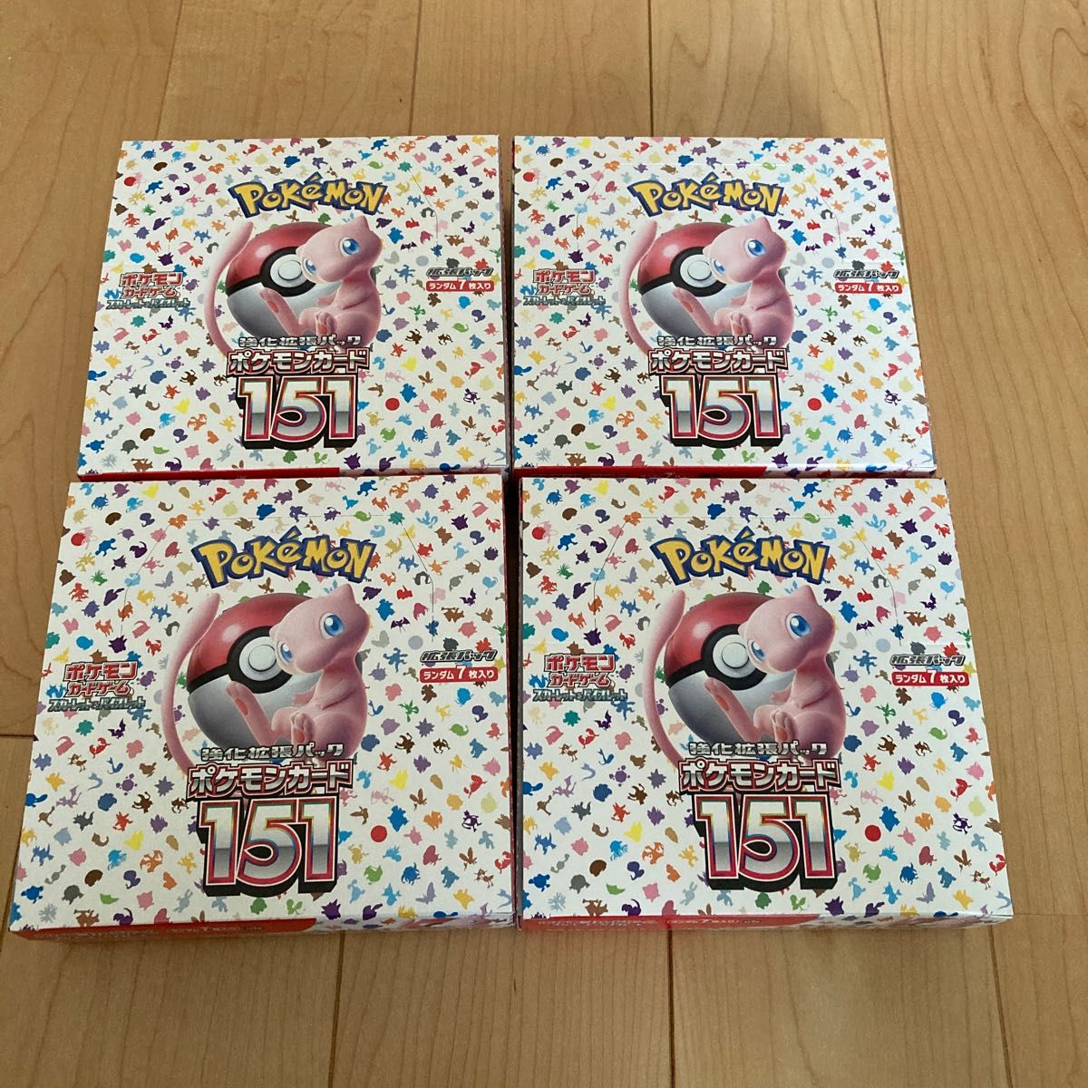 ポケモンカード151 4BOX 未開封 シュリンクなし ぺりぺり付き 未開封