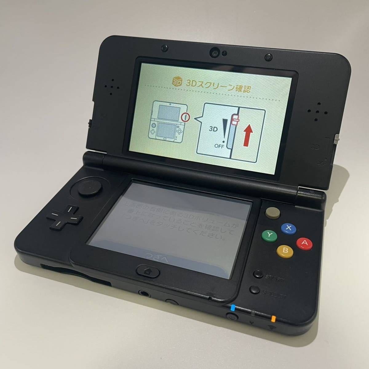 動作品 Newニンテンドー3DS 本体 ブラック BLACK NINTENDO 任天堂 ゲーム機本体 KTR-001 microSDHC 32GB付属  送料無料 1スタ 1円スタート