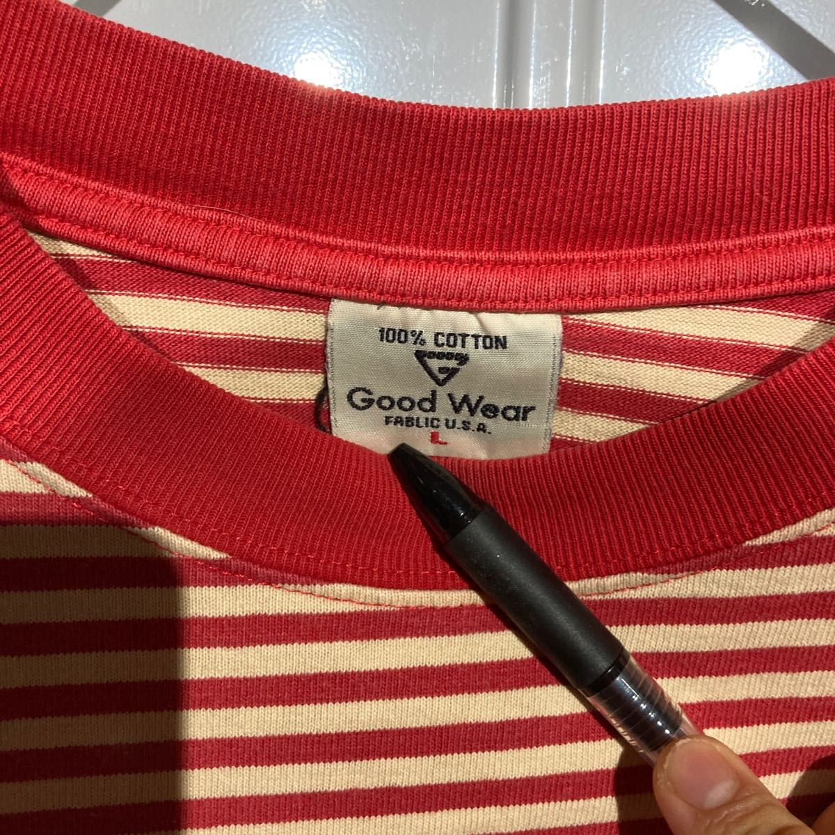 古着 usa製 80〜90s good wear ボーダーTシャツ 半袖Tシャツ Lサイズ