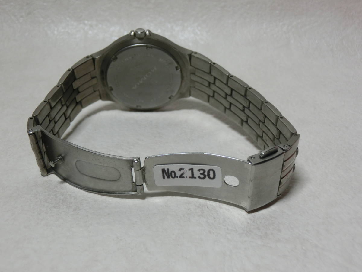 【№2130-O6003H】中古品：ROMIA ロミア RM-601M チタン ソーラー 腕時計 作動品_画像4