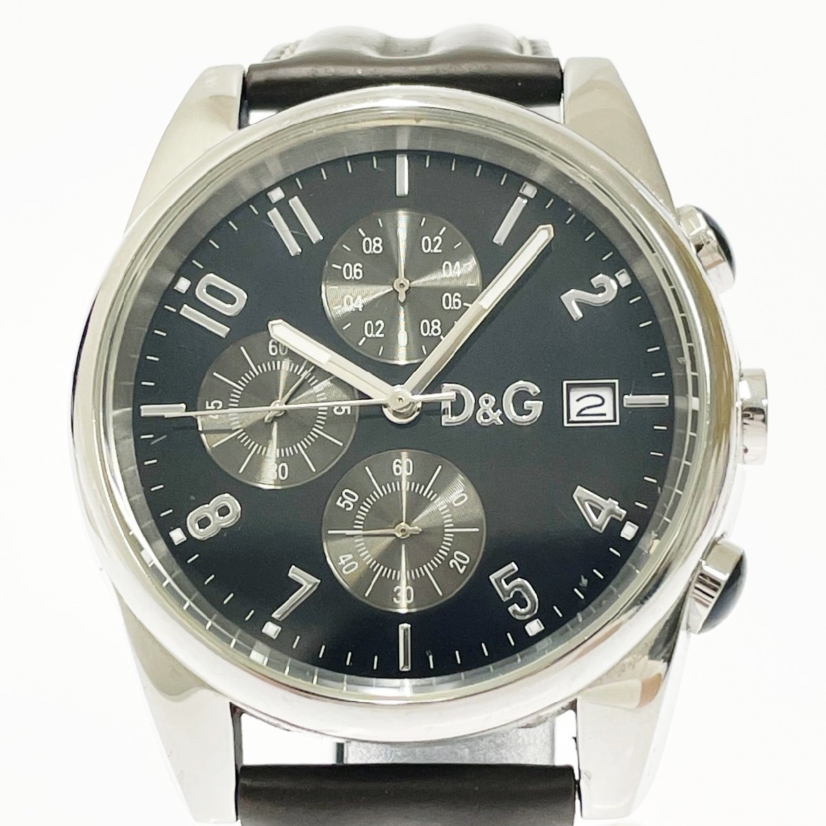1円スタート】DOLCE&GABBANA ドルチェアンドガッバーナ タイム クロノ