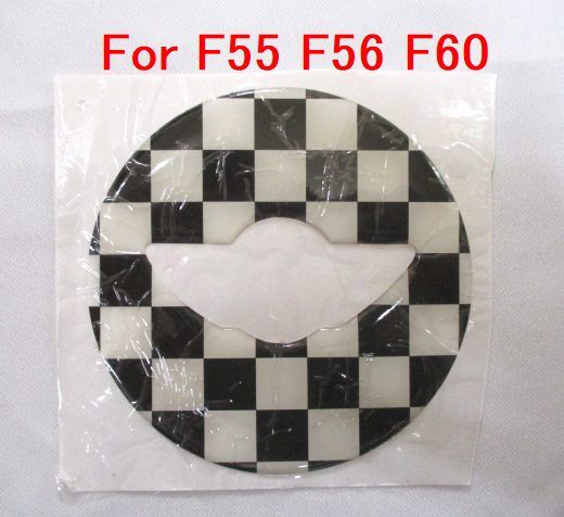 [ new goods * prompt decision ]3D checker flag diameter 10.5cm steering gear epoxy sticker MINI Mini Cooper F55 F56 F60