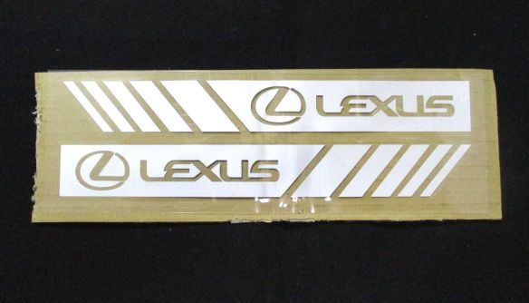 【新品・即決】シルバー レクサス LEXUS ドアミラー サイドミラー ステッカー シール ２枚 _画像1