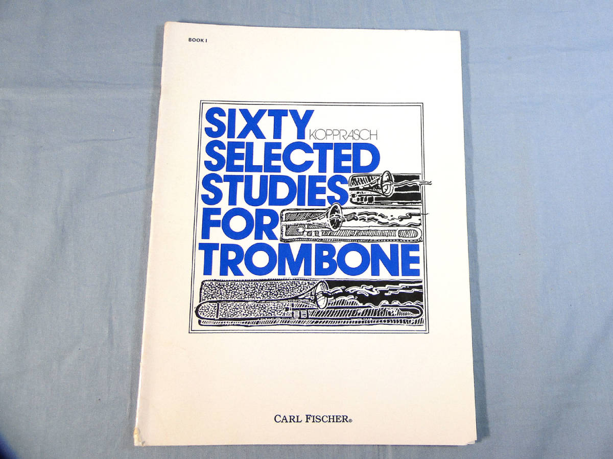 o) 教本 トロンボーン SIXTY SELECTED STUDIES FOR TROMBONE 1巻[1]8458の画像1