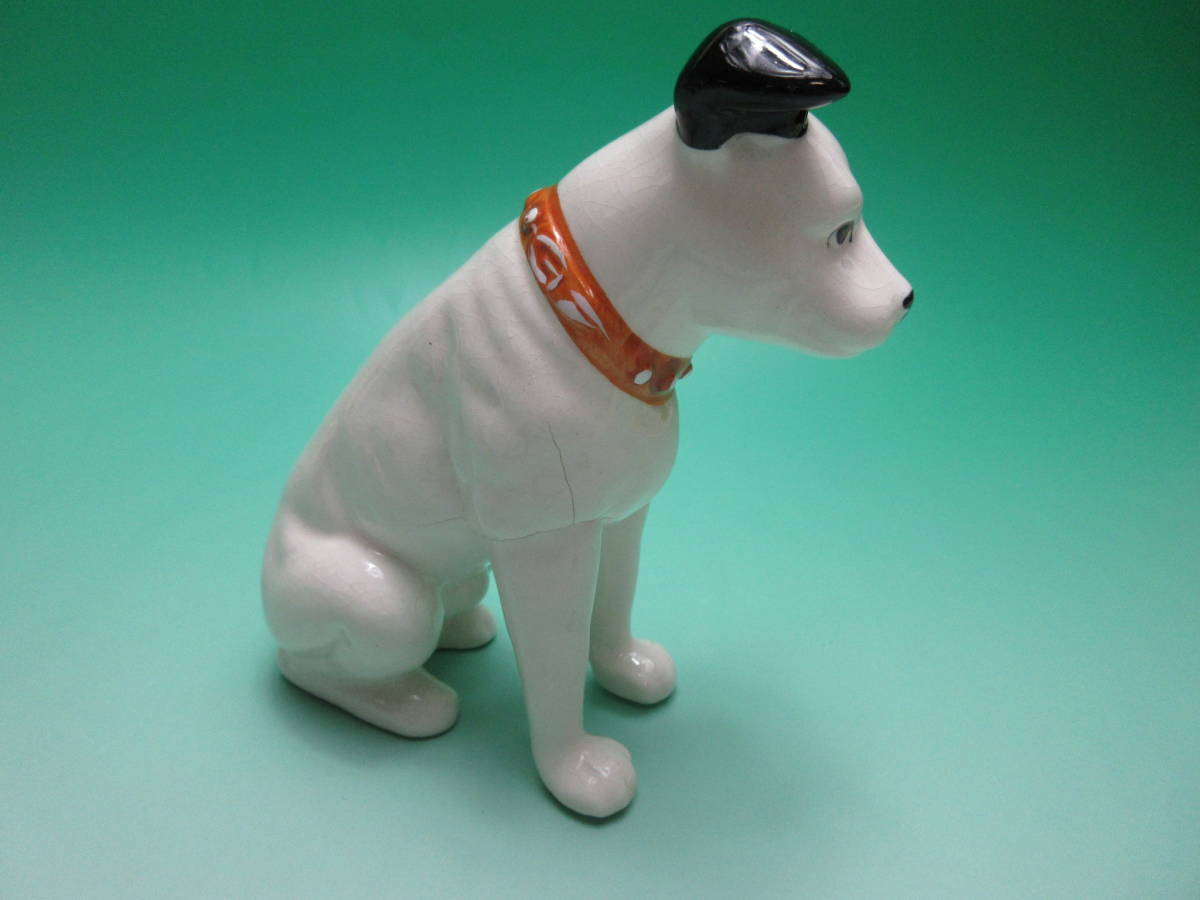 A385 ☆ ビクター犬 ニッパー 陶器製 置物 フィギュリン 高さ 約１４cm ☆の画像2