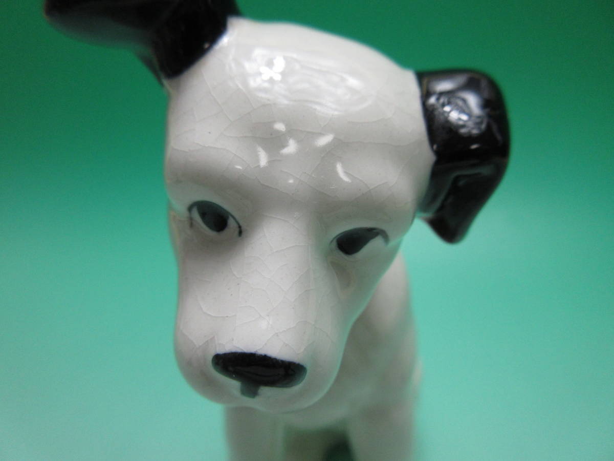 A385 ☆ ビクター犬 ニッパー 陶器製 置物 フィギュリン 高さ 約１４cm ☆の画像6