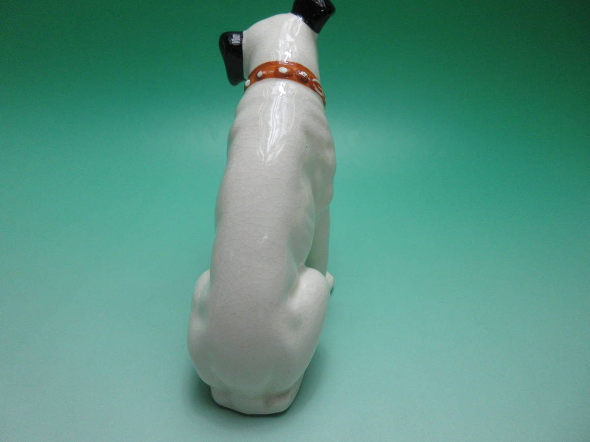 A385 ☆ ビクター犬 ニッパー 陶器製 置物 フィギュリン 高さ 約１４cm ☆の画像3