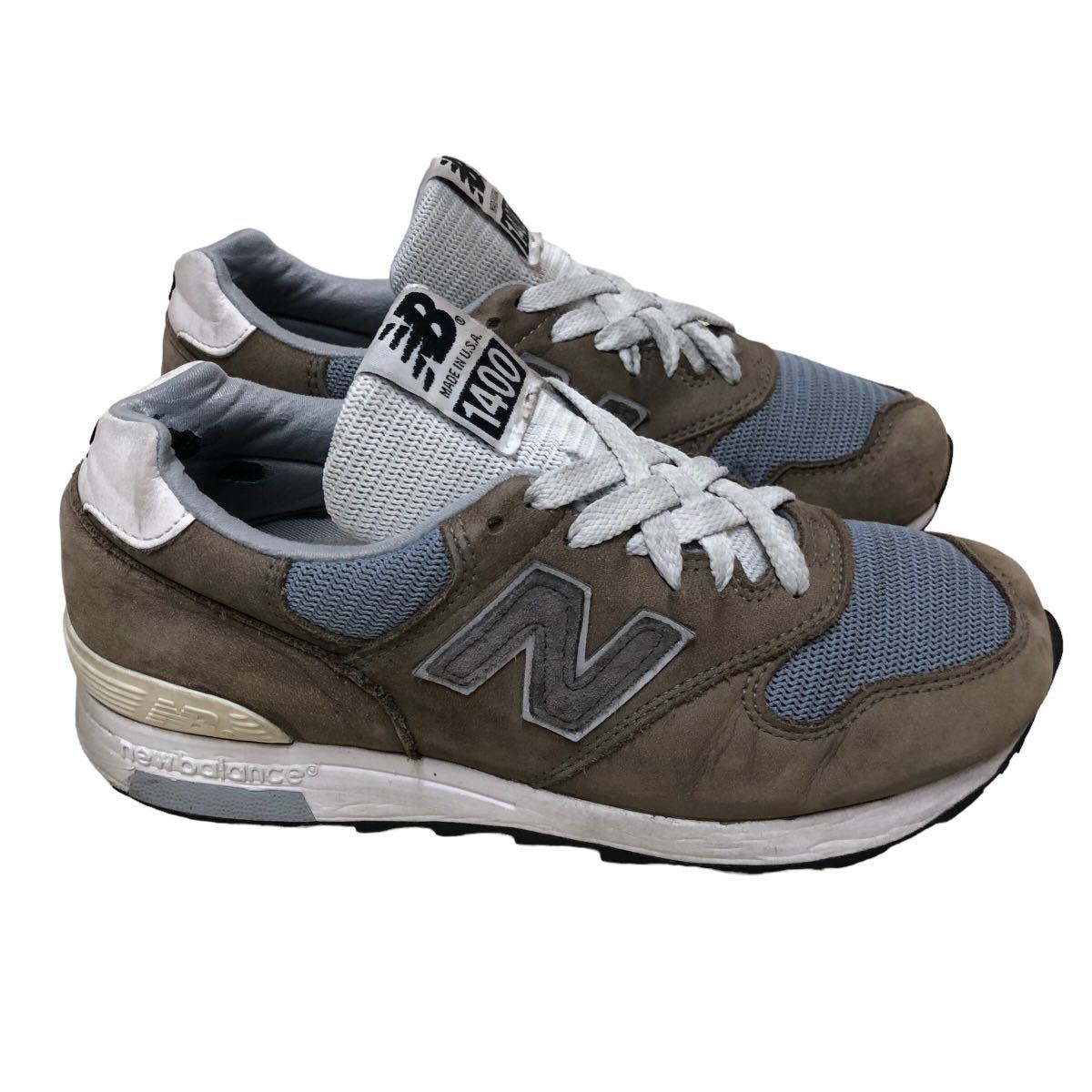 AH690 USA製 newbalance ニューバランス M1400 メンズ スニーカー US5 23cm ブラウン グレー_画像3