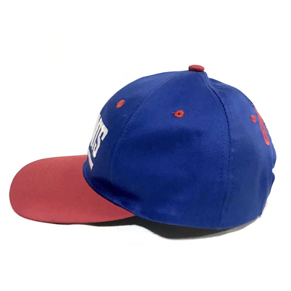 【デッドストック】90s NFL CAP ニューヨークジャイアンツ スナップバック キャップ フリー 青 赤 帽子 アメフト ヴィンテージ 新品 レア_画像3