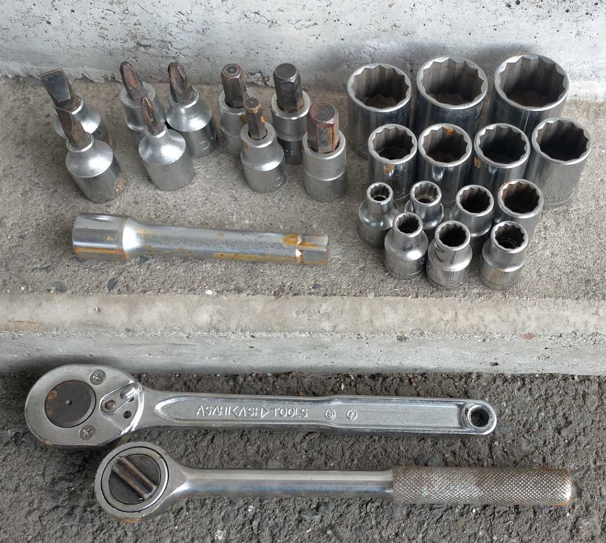 中古 / ASAHI TOOLS 旭金属 / ソケットレンチ 9‐32mm / ヘキサゴン 8