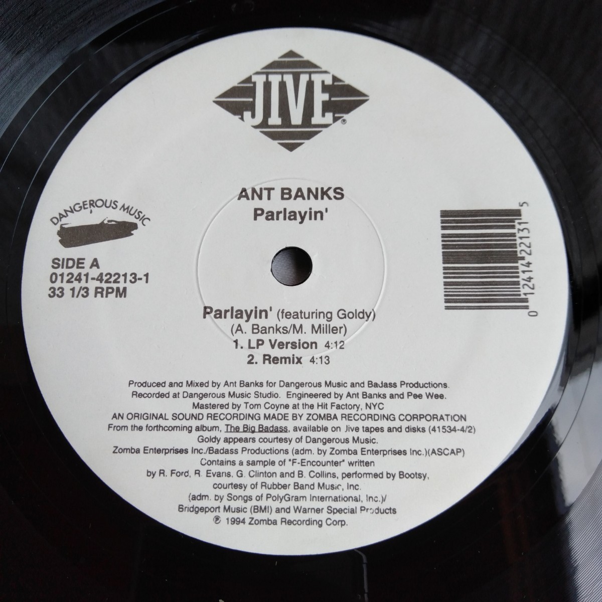 や23　ANT BANKS PARLAYIN' (featuring Goldy) レコード LP EP 何枚でも送料一律1,000円 再生未確認_画像5