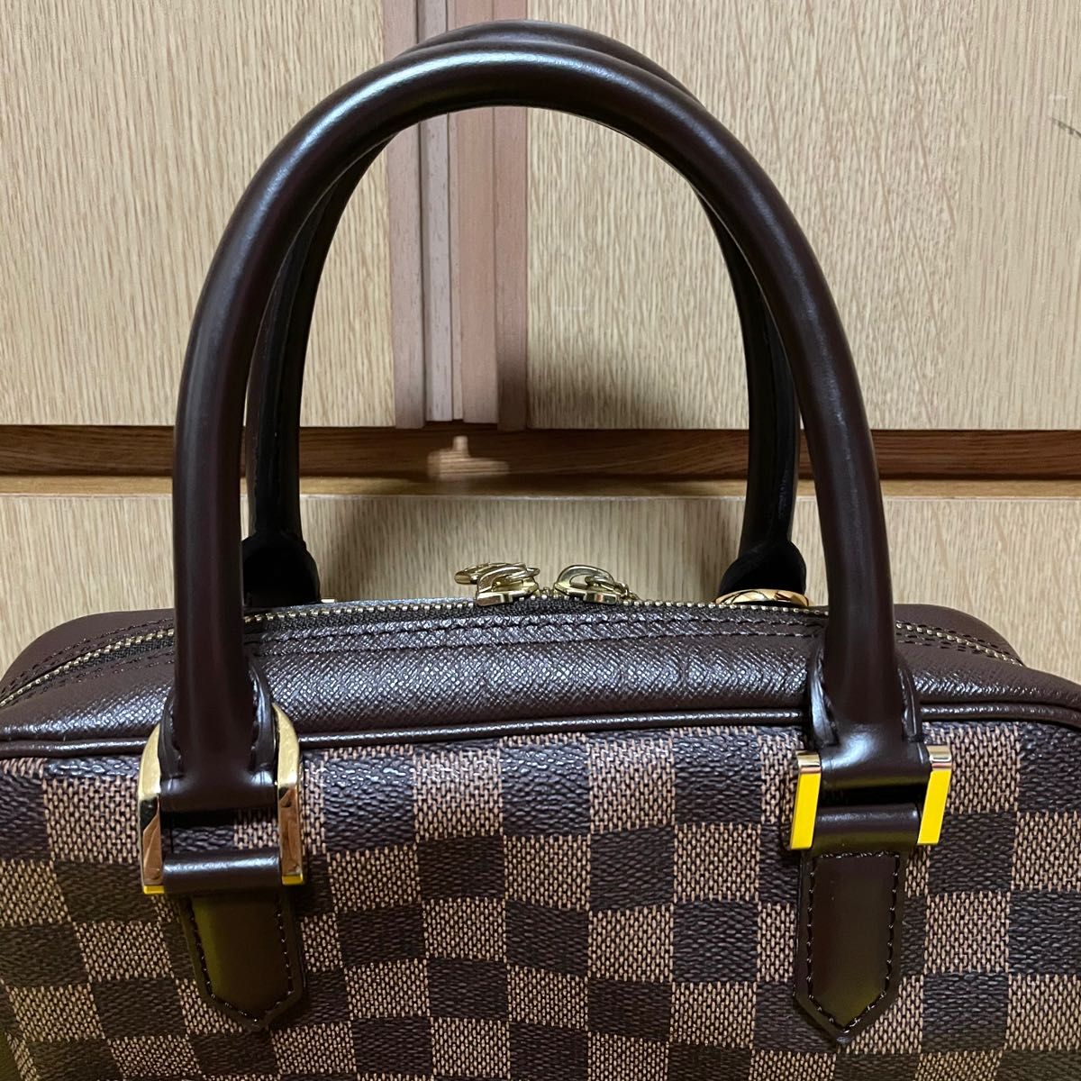 LOUIS VUITTON ルイヴィトン ダミエ ブレラ エベヌ バッグ ハンドバッグ ブランドロゴ入り 保存袋付き N51150