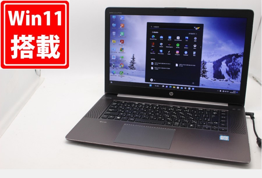 訳有 フルHD 15.6型 HP ZBOOK Studio G3 Windows11 六世代 i7-6700HQ 16GB NVMe 256GB-SSD NVIDIA Quadro M1000M カメラ 無線 Office付_画像1