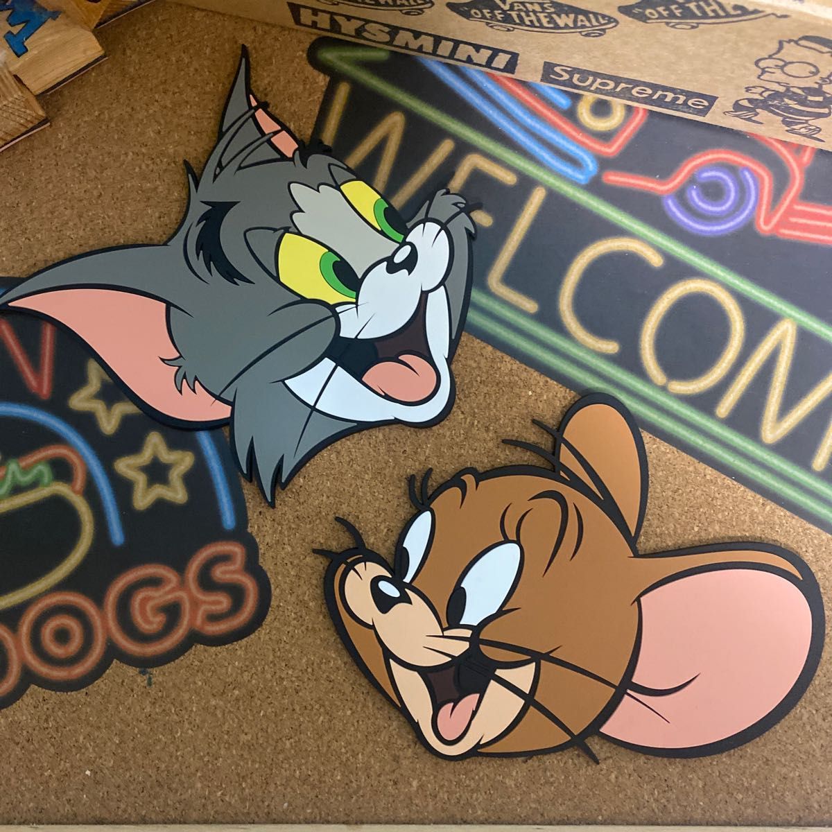 トムとジェリー トムジェリ アメキャラ アメリカン雑貨 コップ置き コースター アメトイ 猫ねこ ネズミマウス かわいい 日用雑貨