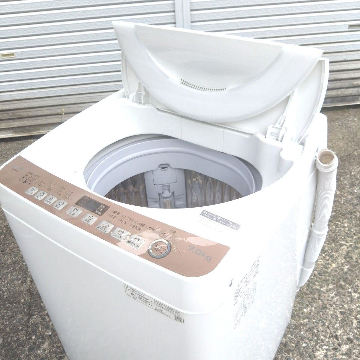 2020年製 SHARP 洗濯機 7kg 穴なしステンレス槽 風乾燥 美品 シャープ 全自動洗濯機