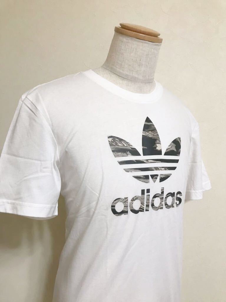 【新品】 adidas originals CAMO TREFOIL TEE アディダス オリジナルス カモフラージュ トレフォイル Tシャツ サイズXO 半袖 白 GH7805_画像9