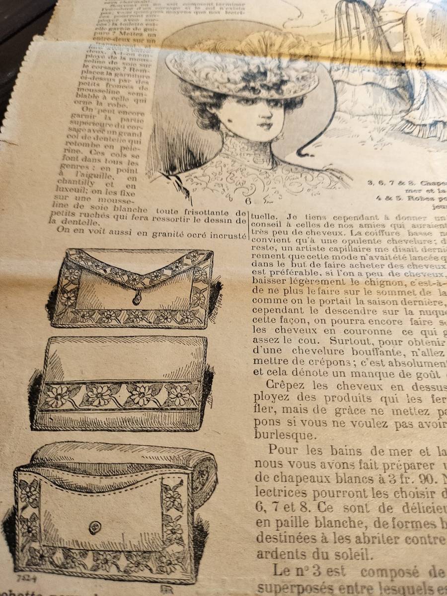フランスアンティーク １９０１年La Mode Petit Journalファッション雑誌 Paris １９世紀！の画像3