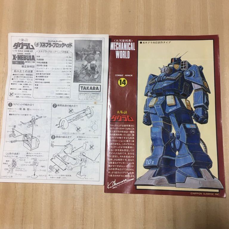 タカラ 太陽の牙ダグラム X-ネブラ ブロックヘッド 1/72 旧キット タカラ 太陽の牙ダグラム X-ネブラ ブロックヘッド 1/72 旧キット