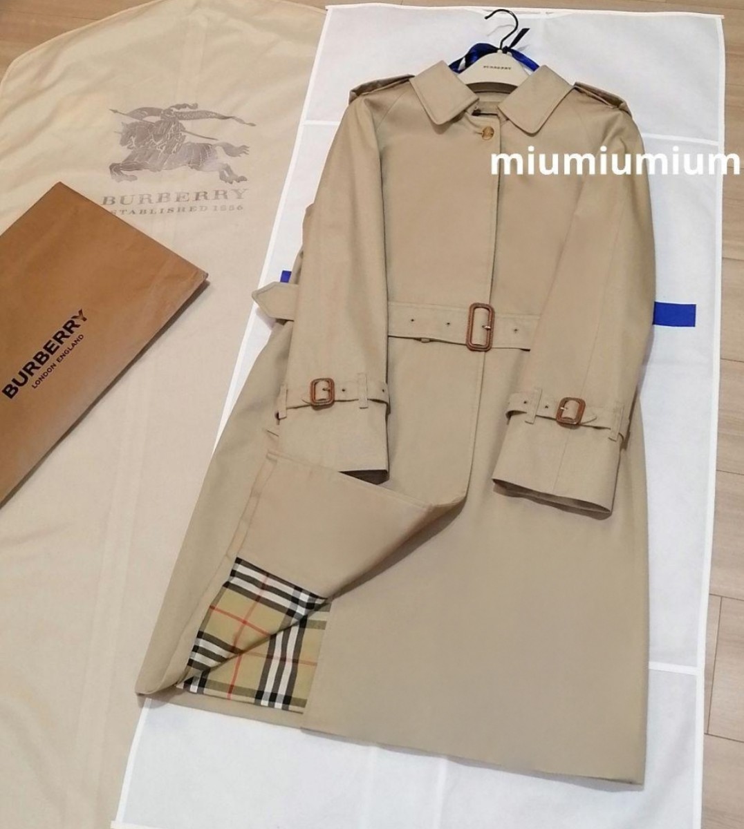 ● 本物上質極美品●バーバリー BURBERRY トレンチコート　ヴィンテージバーバリー　シングル　ステンカラーコート　M