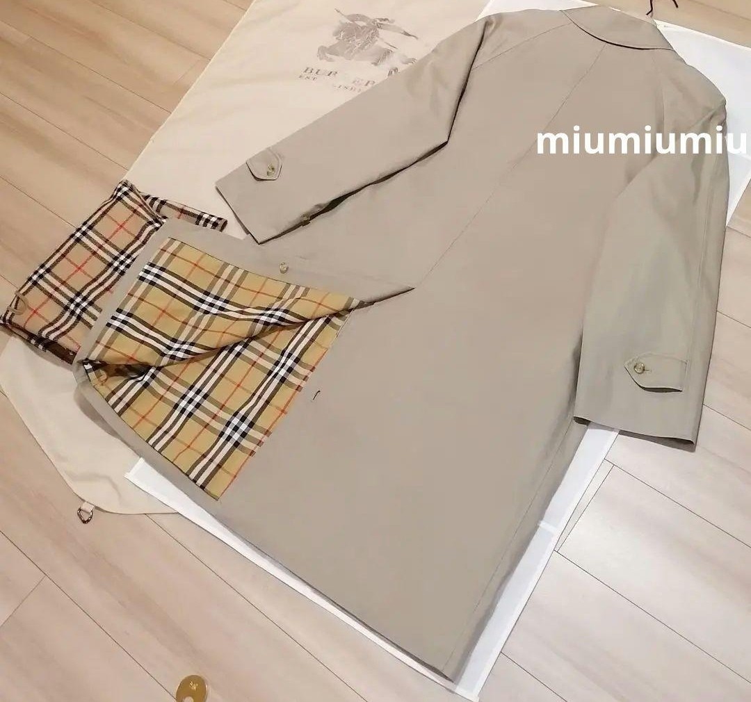 7月中旬休店セール中○本物上質美品○ステンカラーコート バーバリー