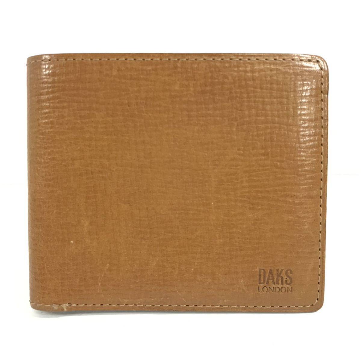 ダックス】本物 DAKS 二つ折り財布 小銭入れ有り チェック柄 2つ折り
