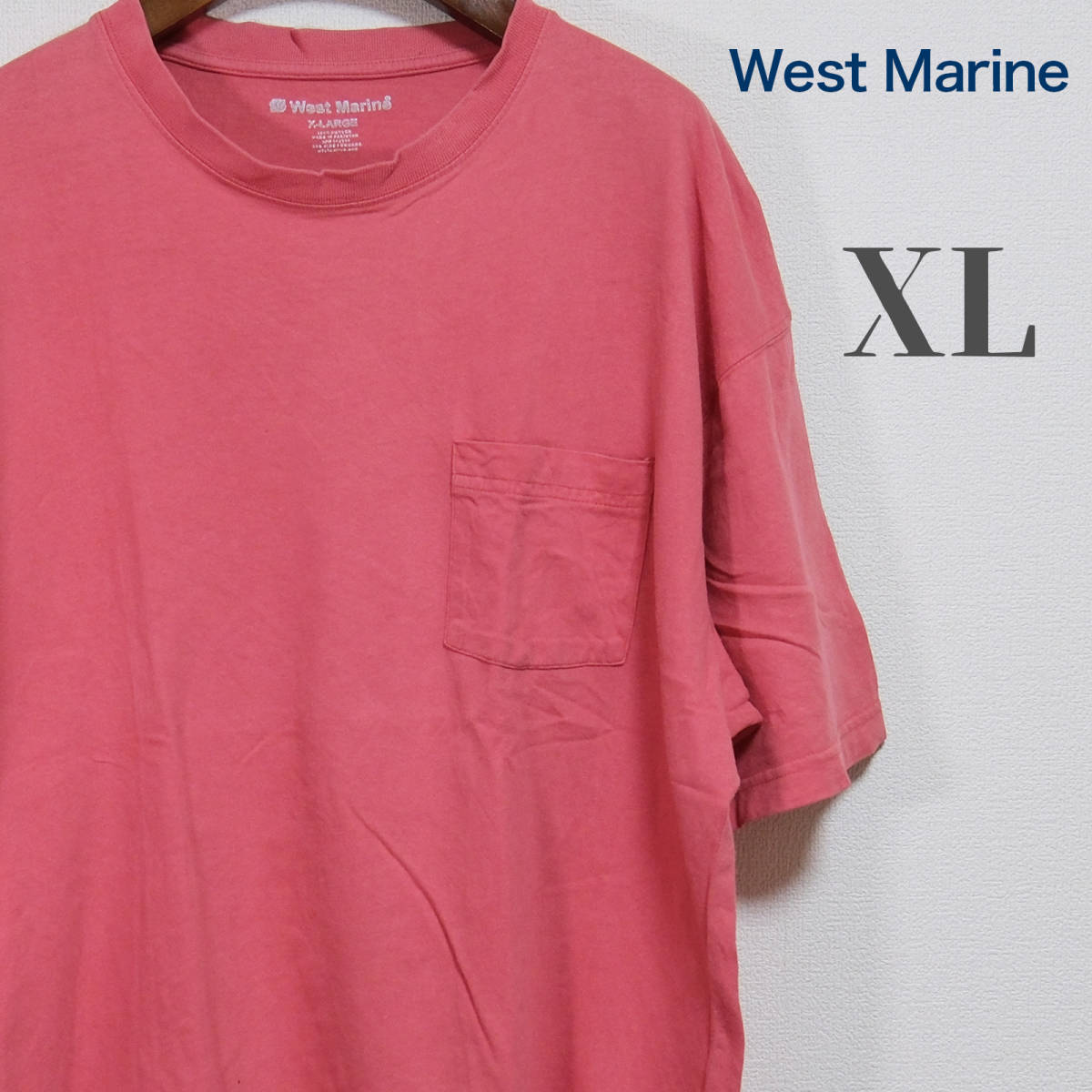 West Marine ウエストマリーン ビッグサイズ ポケットTシャツ XL ピンク ポケT