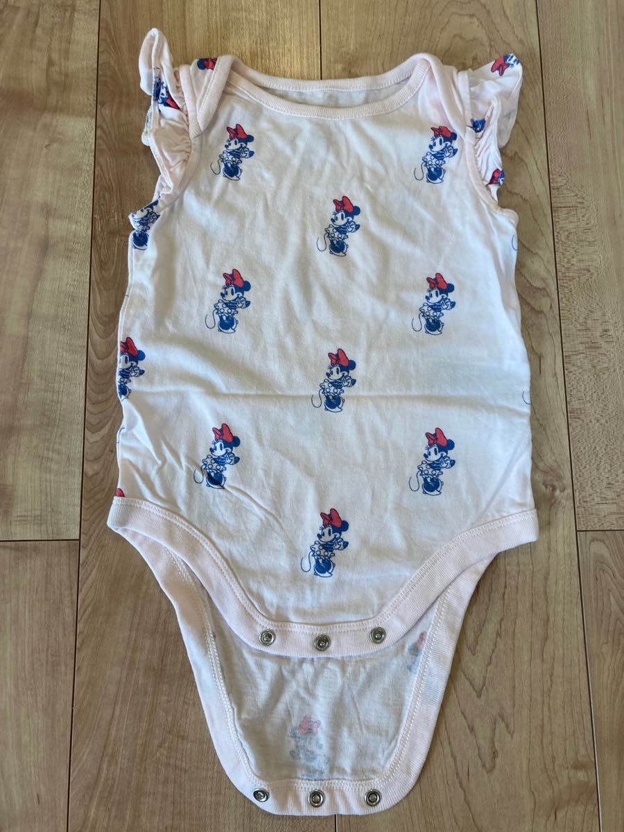 値下げしました【中古】baby GAP 80cmミニーロンパース、ドットかぼちゃパンツ2点セット