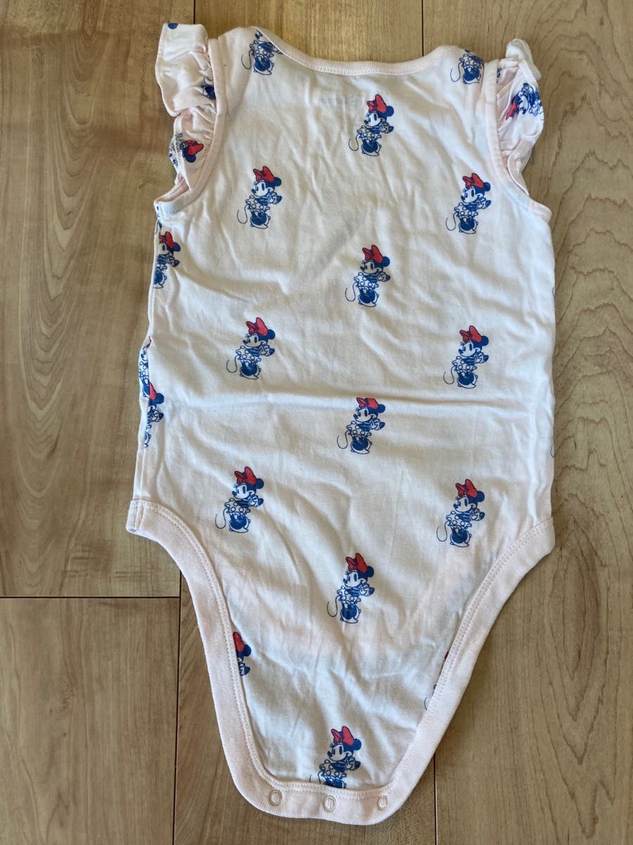 値下げしました【中古】baby GAP 80cmミニーロンパース、ドットかぼちゃパンツ2点セット