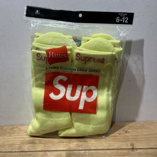 Supreme 23ss HANES CREW SOCKS (4Pack) (SIZE 6-12) シュプリーム ヘインズ クルーソックス