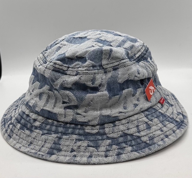 SUPREME 22ss Fat Tip Jacquard Denim Crusher Hat S/M インディゴ シュプリーム ファットティップジャガードデニムクラッシャーハット_画像1