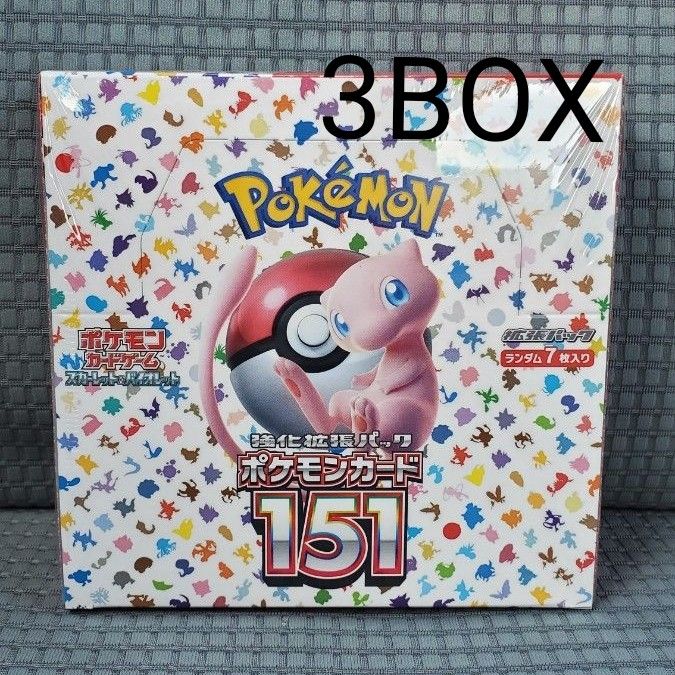 ポケモンカード151 3BOX 新品未開封 シュリンク付き｜Yahoo!フリマ（旧