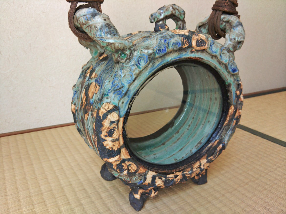 和＆アジアンテイスト　丸型の陶器の水槽　ベタや金魚やメダカ＆インテリアに_画像5