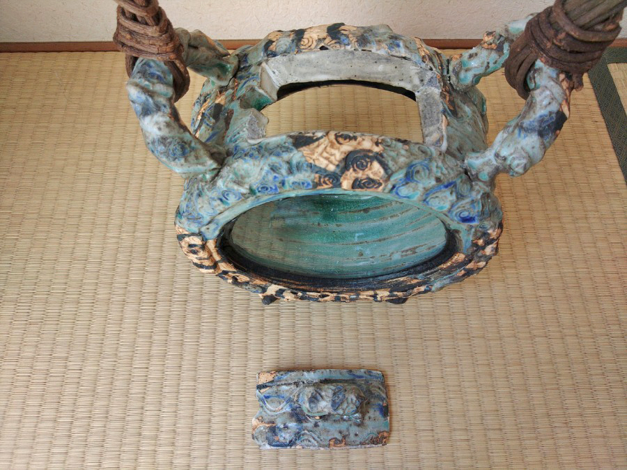 和＆アジアンテイスト　丸型の陶器の水槽　ベタや金魚やメダカ＆インテリアに_画像6