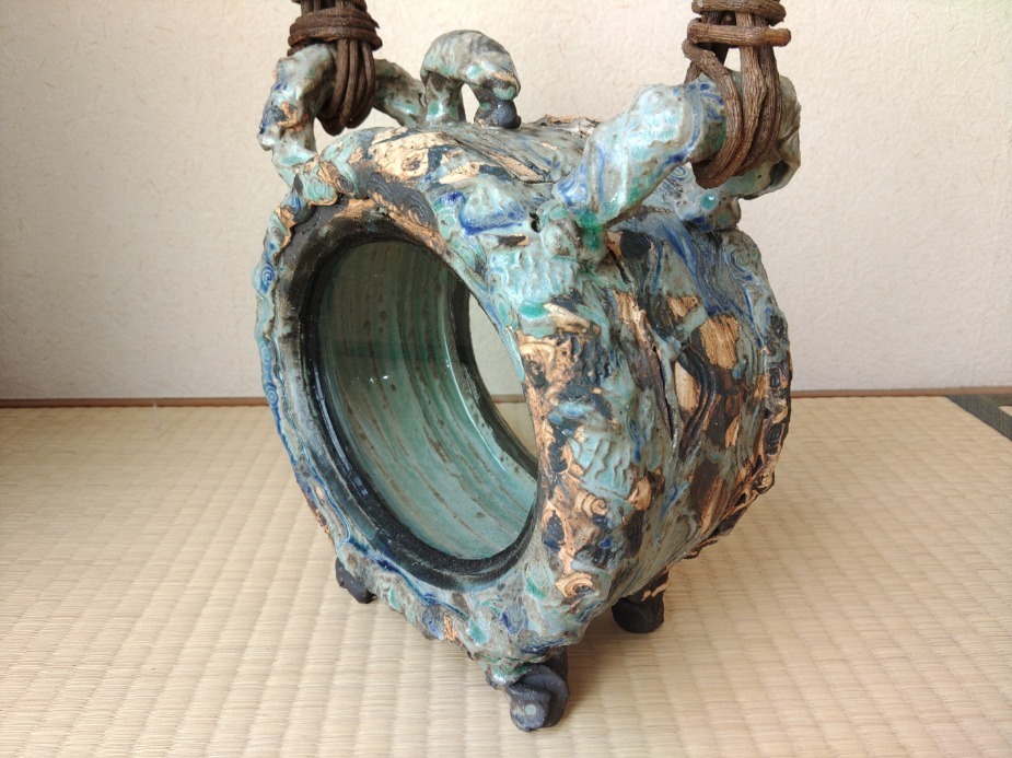 和＆アジアンテイスト　丸型の陶器の水槽　ベタや金魚やメダカ＆インテリアに_画像3