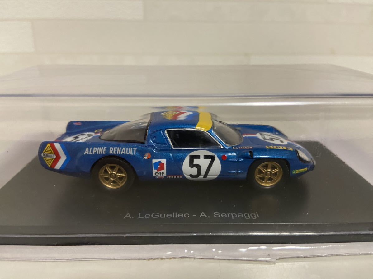 即決 アシェット 1/43 ル・マン24時間レースカーコレクション ルノー アルピナ A210 1968 Hachette スパーク spark RENAULT ALPINE No.57_画像3