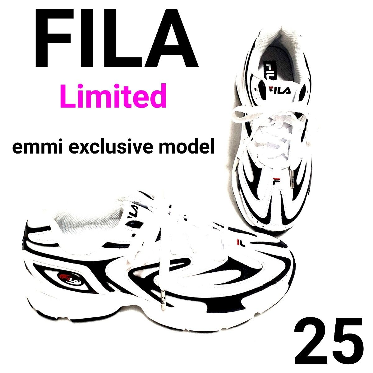 希少モデル☆ FILA ×emmi exclusive model フィラ エミィ エクセンシブモデル 厚底 スニーカー25cm