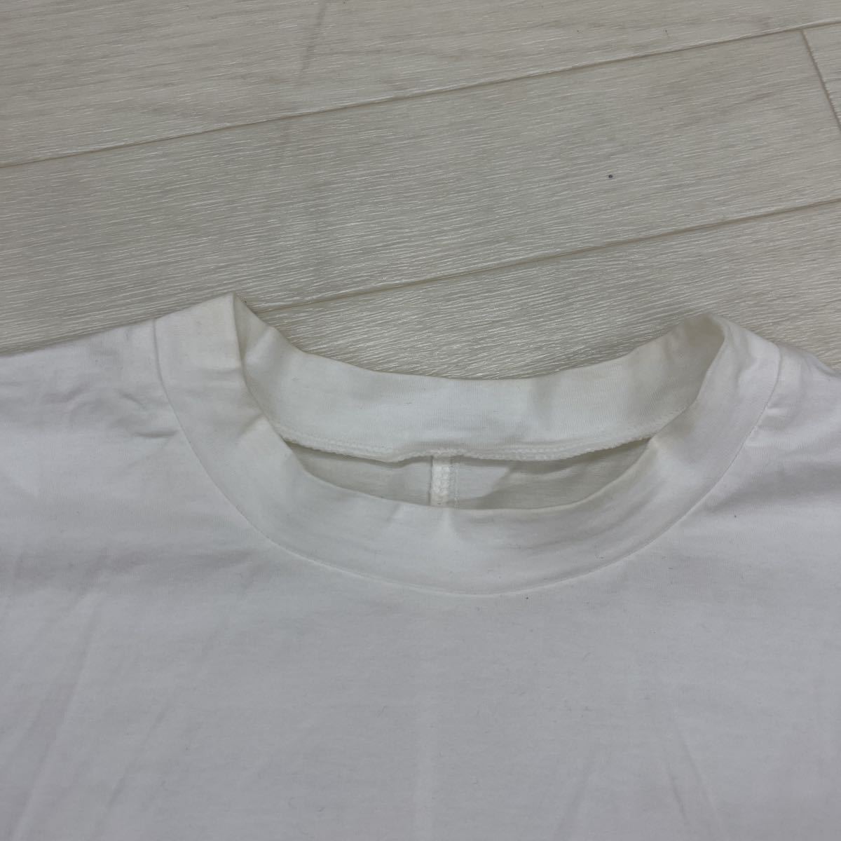 1039◎ 日本製 L'EQUIPE レキップ トップス カットソー Tシャツ ノースリーブ 無地 カジュアル ホワイト レディース38_画像5