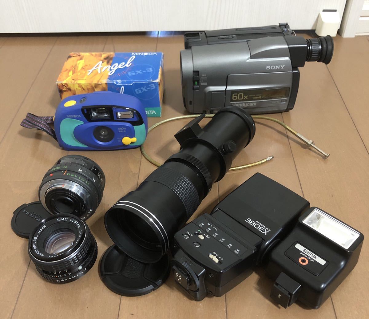 c1592 minolta GX-3 Pentax 55mm F1.8 takumar-F zoom 35-70mm 3.5-4.5 429mm F8.3 フィルムカメラ　レンズ
