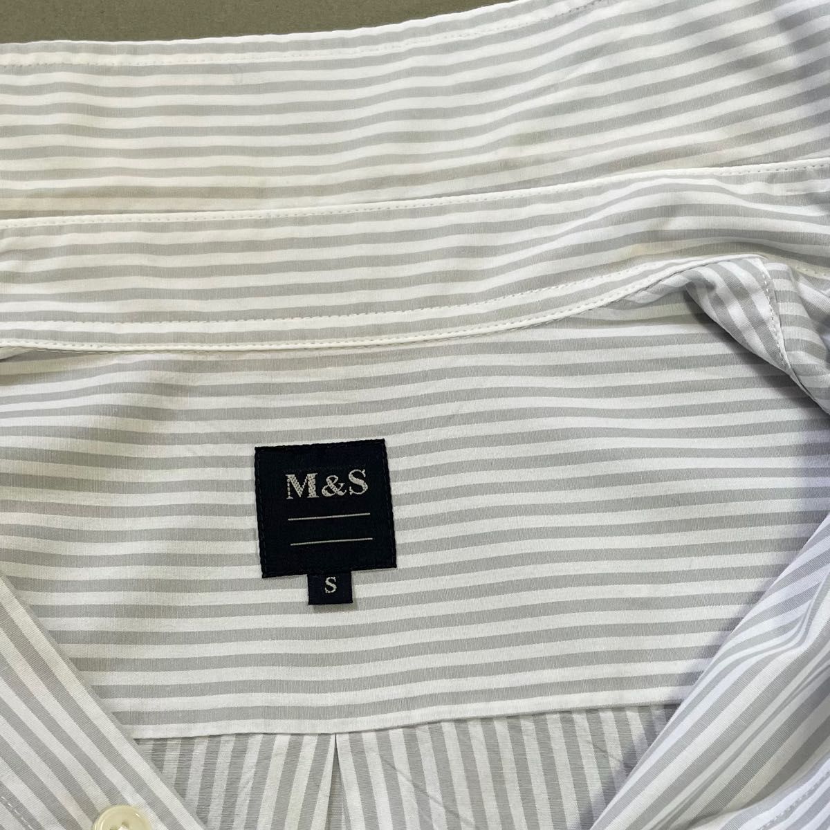 M&S メンズ　半袖シャツ　ストライプ