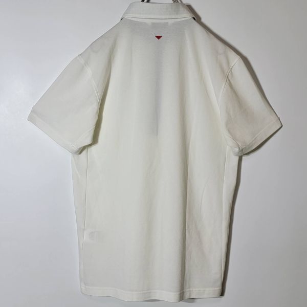 【人気】AND PER SE アンパスィ 半袖ポロシャツ ホワイト 白 Mサイズ ゴルフウェア メンズ ロゴ刺繍 日本製_画像3