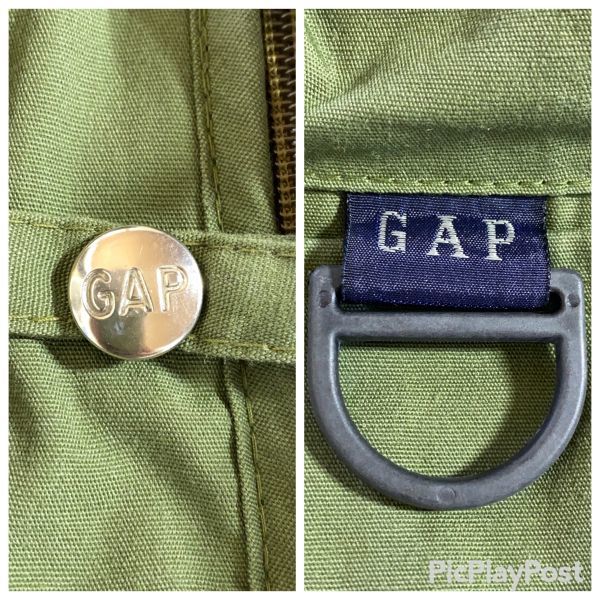 【レア】90s GAP ビンテージ フィッシング ベスト カーキ アメリカ古着 USA メンズ レディース オールド ギャップ アウトドア 釣り_画像5