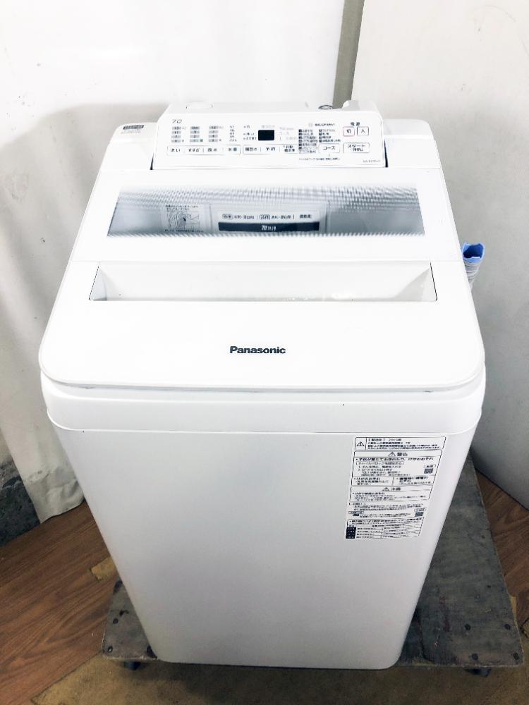 ☆送料無料☆2019年製☆極上超美品 中古☆Panasonic 7kg「泡洗浄