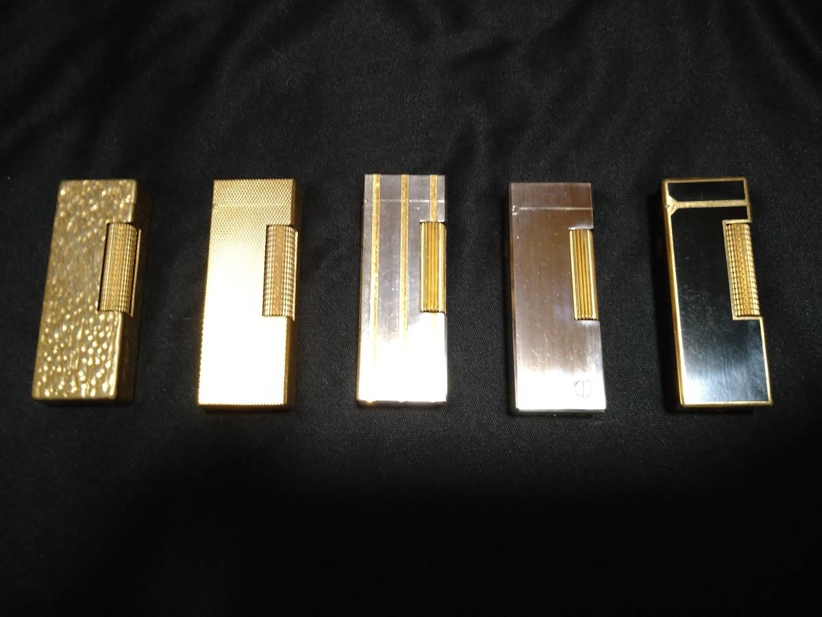 ダンヒル 着火確認済 ローラーガスライター ゴールド ベージュ xPVoE