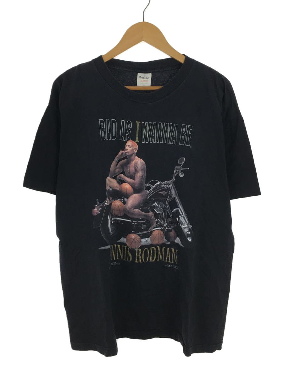 Tシャツ/XL/コットン/BLK//半袖 Murina Dennis Rodman デニスロッドマン Bad as I Wanna Be