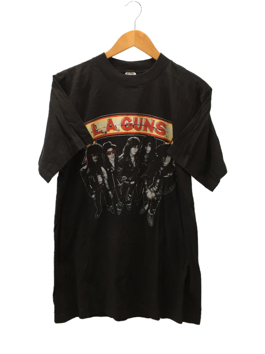 1980-90s/ACTIVE-T/Tシャツ/L/コットン/BLK/フランス製//半袖 バンドTシャツ L.A.GUNS LAガンズ_画像1