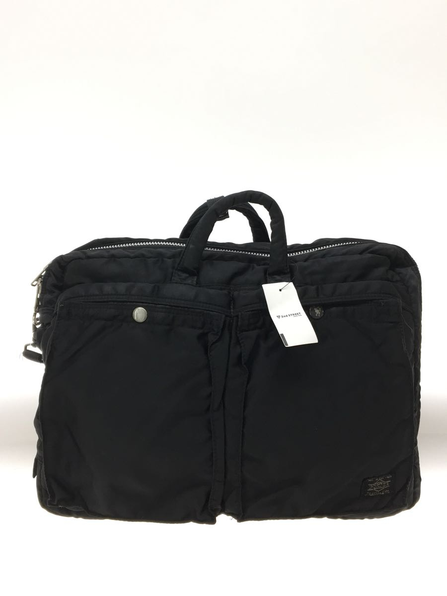 PORTER◆TANKER_タンカー 3WAY BRIEFCASE/ブリーフケース/ナイロン/BLK